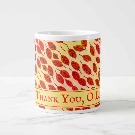 Benutzerdefinierter ERNTEDANK Herbstausgänge Jumbo-Tasse (Vorderseite)