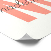 Benutzerdefinierter Erstdruck | Moderne Monogram W Poster (Ecke)