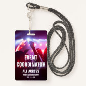 Benutzerdefinierter Event-Koordinator Gesamter Acc Ausweis (Rückseite mit Schlüsselband)