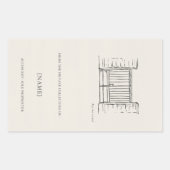 Benutzerdefinierter Ex Libris-Bookplate-Aufkleber  Rechteckiger Aufkleber (Vorderseite)