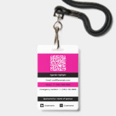 Benutzerdefinierter Expo-ID-Ausweis mit QR-Code Ausweis (Rückseite mit Lanyard)