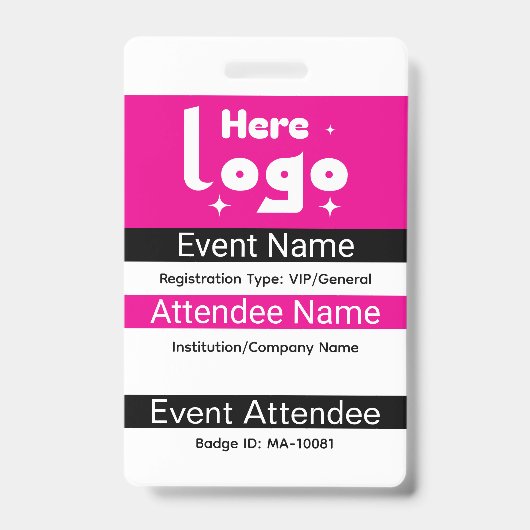 Benutzerdefinierter Expo-ID-Ausweis mit QR-Code Ausweis (Vorderseite)