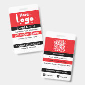 Benutzerdefinierter Expo-ID-Ausweis mit QR-Code Ausweis (Vorder- & Rückseite)