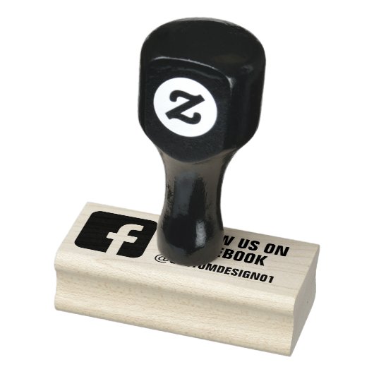 Benutzerdefinierter Facebook-Benutzername | Folgen Gummistempel (Stempel)
