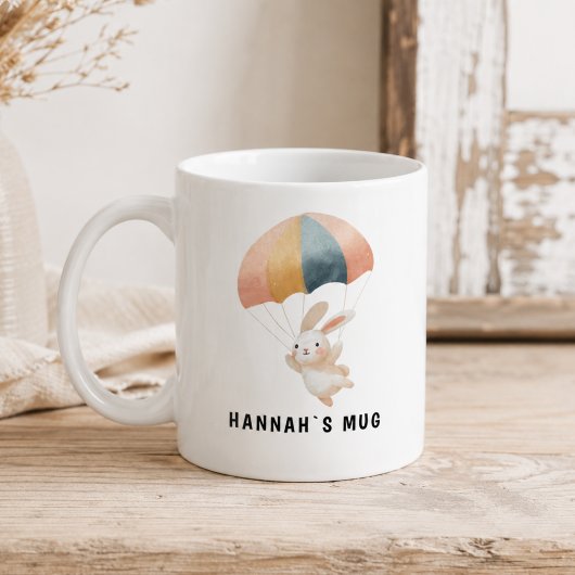 Benutzerdefinierter Fallschirm-Hasen-Becher mit Na Kaffeetasse
