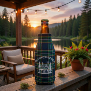Benutzerdefinierter Familien-Cabin-Tartan Flaschenkühler