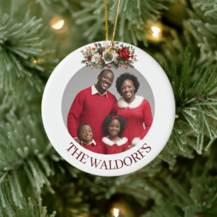 Benutzerdefinierter Familienfoto-Keramikschmuck Keramik Ornament