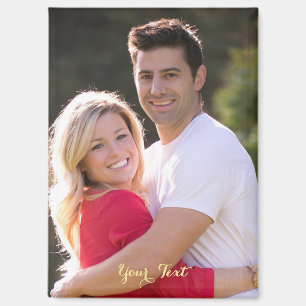 Benutzerdefinierter Familienfoto-Text Kühlschrank  Magnet