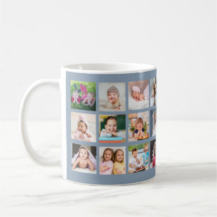 Benutzerdefinierter Familienname 22 Foto-Collage D Kaffeetasse