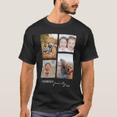 Benutzerdefinierter Familienname 4 Fotocollage Sch T-Shirt (Vorderseite)