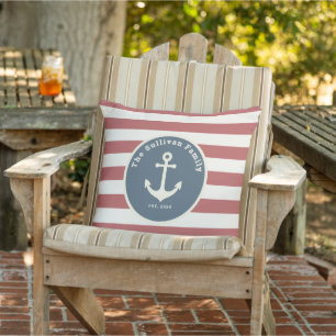 Benutzerdefinierter Familienname American Flag Mod Kissen