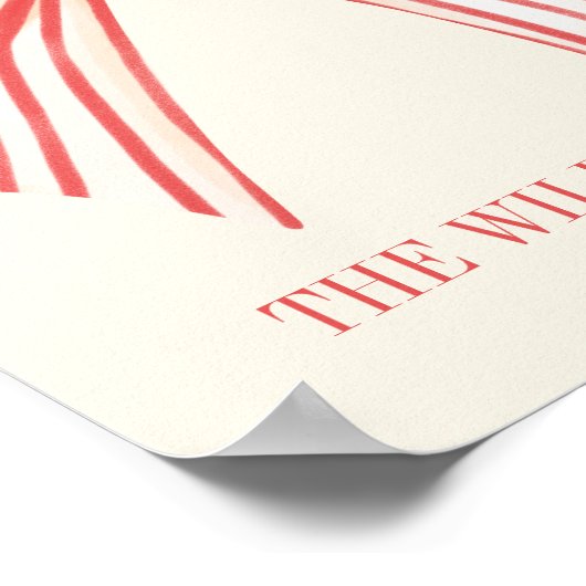 Benutzerdefinierter Familienname Est Datum Coquett Poster (Ecke)