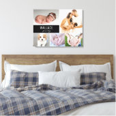 Benutzerdefinierter Familienname Foto Collage Canv Leinwanddruck (Insitu (Schlafzimmer))