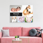 Benutzerdefinierter Familienname Foto Collage Canv Leinwanddruck (Insitu (Wohnzimmer))
