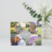 Benutzerdefinierter Familienname für die Zusammens Postkarte (Stehend Vorderseite)