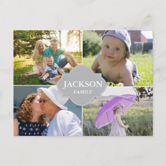 Benutzerdefinierter Familienname für die Zusammens Postkarte (Vorderseite)