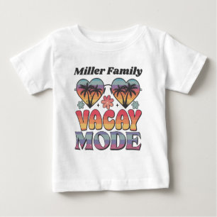 Benutzerdefinierter Familienname Groovy Vacay Mode Baby T-shirt