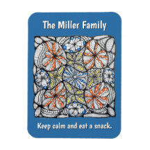 Benutzerdefinierter Familienname Keep Calm und iss