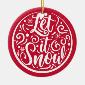 Benutzerdefinierter Familienname lässt es Weihnach Keramik Ornament (Vorne)