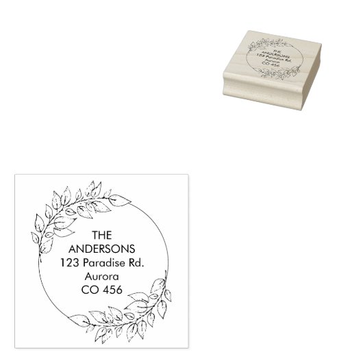 Benutzerdefinierter Familienname mit Folien Gummistempel (Stempel)