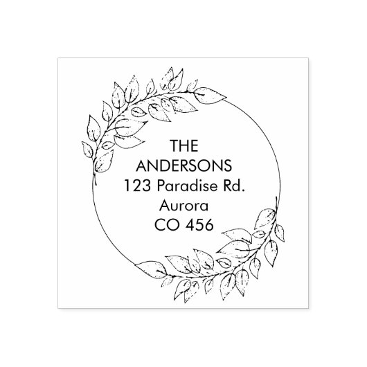 Benutzerdefinierter Familienname mit Folien Gummistempel (Prägung)