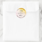 Benutzerdefinierter Familienname Moderne Rücksende Runder Aufkleber (Tasche)