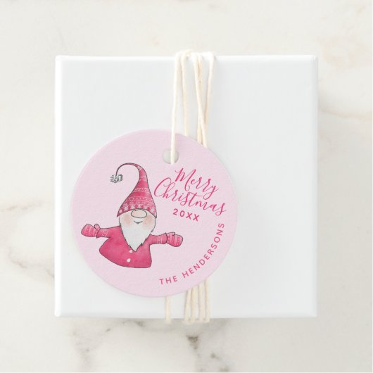 Benutzerdefinierter Familienname Niedlich Gnome Ro Geschenkanhänger (Beispiel)