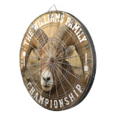 Benutzerdefinierter Familienname Personalisiert Bi Dartscheibe (Vorderseite rechts)