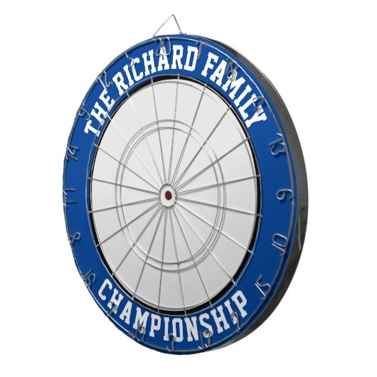 Benutzerdefinierter Familienname Personalisiert Bl Dartscheibe (Vorderseite rechts)