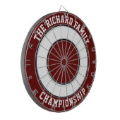 Benutzerdefinierter Familienname Personalisiert du Dartscheibe (Vorderseite Links)