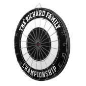 Benutzerdefinierter Familienname Personalisierter  Dartscheibe (Vorderseite rechts)