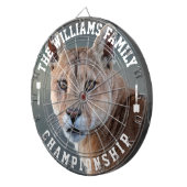 Benutzerdefinierter Familienname Personalisiertes  Dartscheibe (Vorderseite rechts)