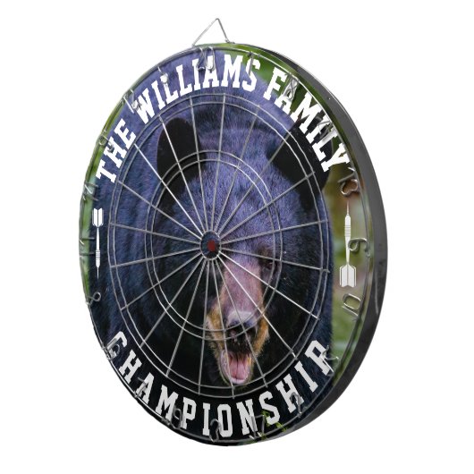 Benutzerdefinierter Familienname Personalisiertes  Dartscheibe (Vorderseite rechts)