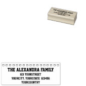 Benutzerdefinierter Familienname plus Adresse mit Gummistempel (Stempel)