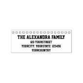 Benutzerdefinierter Familienname plus Adresse mit Gummistempel (Prägung)