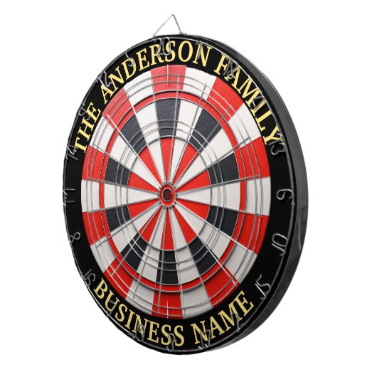 Benutzerdefinierter Familienname Rustikale Dartboa Dartscheibe (Vorderseite rechts)