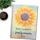 Benutzerdefinierter Familienname Sunflower Family Notizblock