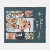Benutzerdefinierter Familienname und BildCollage Fleecedecke (Vorderseite (Horizontal))