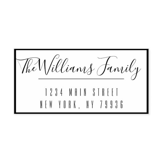 Benutzerdefinierter Familienname und handgeschrieb Permastempel (Design)