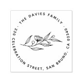 Benutzerdefinierter Familienname und Rücksendeadre Permastempel (Design)