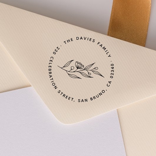 Benutzerdefinierter Familienname und Rücksendeadre Permastempel