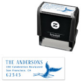 Benutzerdefinierter Familienname und Rücksendeadre Permastempel (Beispiel)