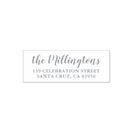 Benutzerdefinierter Familienname und Rücksendeadre Permastempel