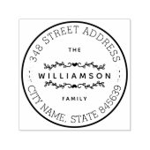 Benutzerdefinierter Familienname und selbstfarbige Permastempel (Design)