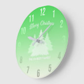Benutzerdefinierter Familienname WeihnachtsnachtsW Große Wanduhr (Winkel)