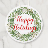 Benutzerdefinierter Familienname Wünschen und Wrea Geschenkanhänger (Rückseite)