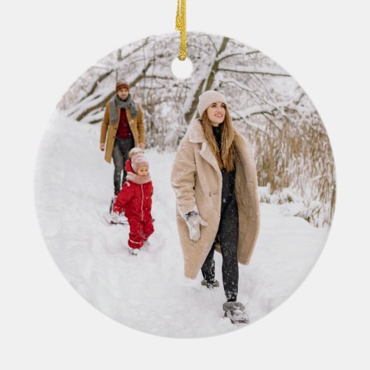 Benutzerdefinierter Familienname Zuhause Süßer Zuh Keramik Ornament (Hinten)