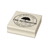 Benutzerdefinierter Familienstamm | Name, Rücksend Gummistempel (Stempel)