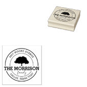 Benutzerdefinierter Familienstamm | Name, Rücksend Gummistempel (Stempel)