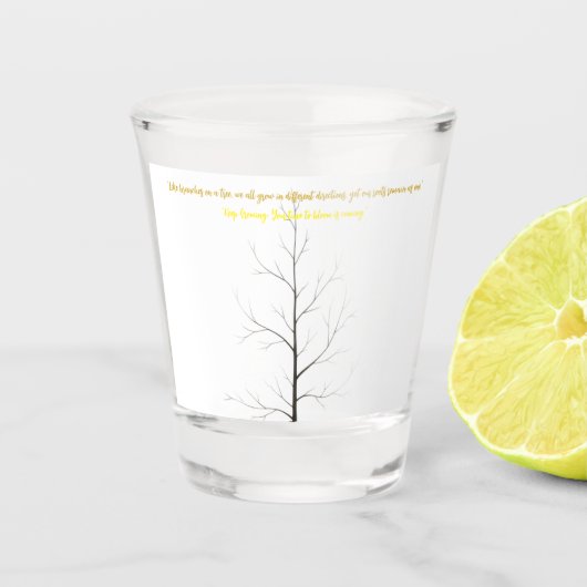 Benutzerdefinierter Familienstammbaum: Elegante Mi Schnapsglas (Vorderseite)